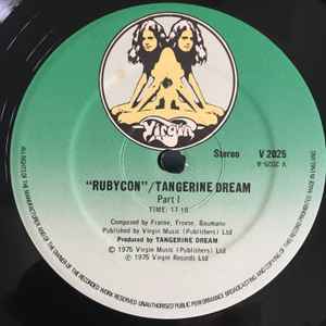 Image of Label Cover of LP - VG/G+ - TANGERINE DREAM, Rubycon (Virgin; V2025, UK 1970s Reissue, Laminated Gatefold Sleeve), Light scratches & hairlines, laminate creasing,  - 4046261S