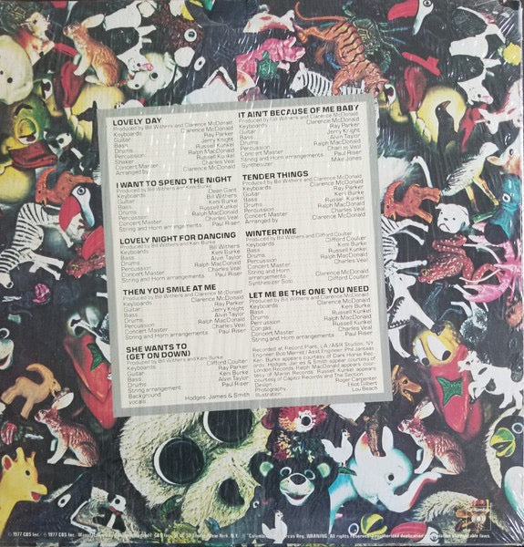 Image of Back Cover of LP - VG/VG - BILL WITHERS, Menagerie (Columbia; JC 34903, US 1977), Cut-out (Corner cut). Strong VG throughout.,  - 4016586C