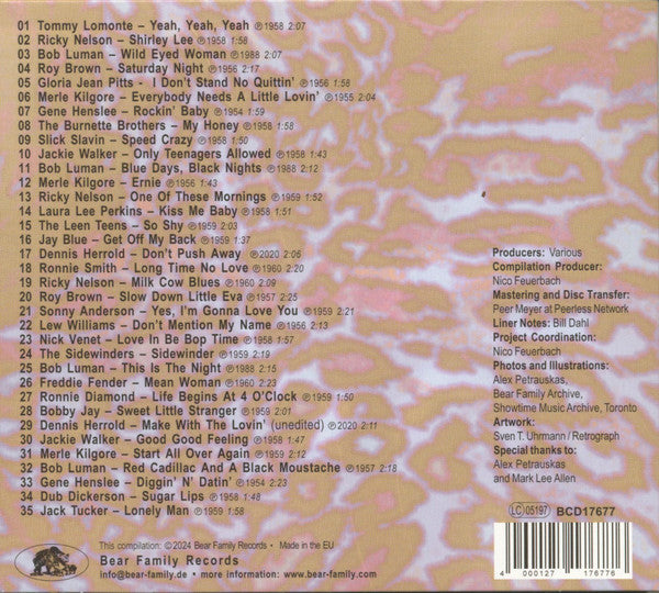 Image of Back Cover of CD - VG+/VG+ - VARIOUS, That'll Flat... Git It! Vol. 45: Rockabilly & Rock'N'Roll From The Vaults Of Imperial Records (Bear Family Records; BCD17677, Germany 2024, Digipak With Glued In Booklet, 2 Inserts), ,  - 4056322S