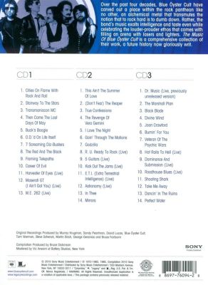 Image of Back Cover of 3xCD - VG/VG+ - BLUE  YSTER CULT, The Music Of Blue  yster Cult (Columbia; 88697 76094 2, US 2010, Box Set, Booklet), Slight Shelf Wear,  - 4016527C