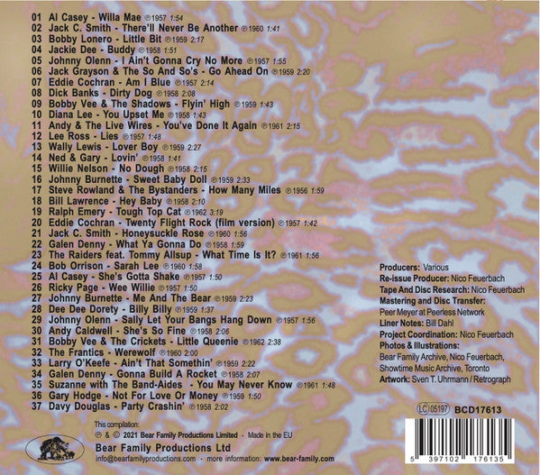 Image of Back Cover of CD - VG+/VG+ - VARIOUS, That'll Flat... Git It! Vol. 38: Rockabilly & Rock'N'Roll From The Vaults Of Liberty And Freedom Records (Bear Family Records; BCD17613, Germany 2021, Digipak With Glued In Booklet), ,  - 4056329S