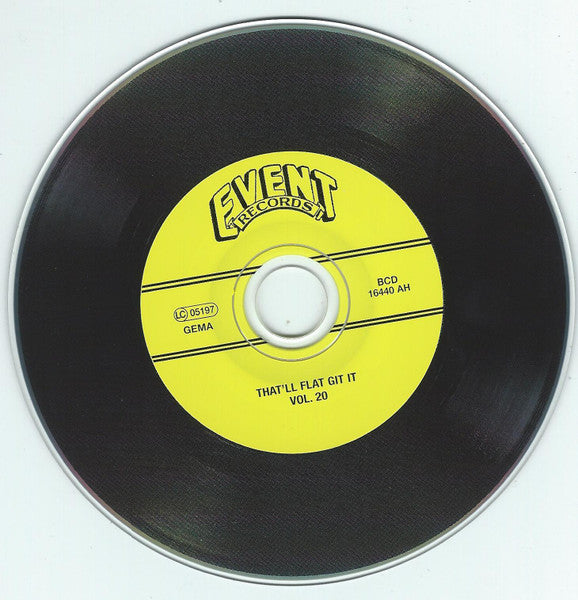 Image of Label Cover of CD - VG+/VG+ - VARIOUS, That'll Flat ... Git It! Vol. 20: Rockabilly From The Vaults Of Event Records (Bear Family Records; BCD 16440 AH, Germany 2004, Jewel Case), ,  - 4056330S