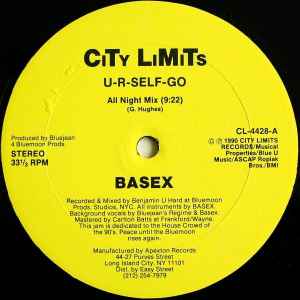 Image of Front Cover of 12" - /VG - BASEX, U-R-SELF-GO (City Limits; CL-4428, US 1990), Light marks only,  - 4046309S