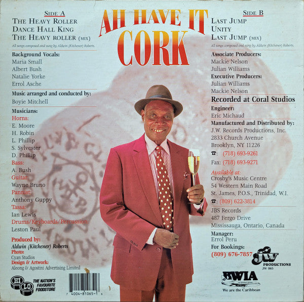 Image of Back Cover of LP - VG/VG - KITCH, Ah Have It Cork (JW Productions; JW-065, US 1995), ,  - 4146032S