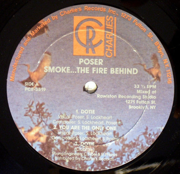 Image of Label Cover of LP - VG/VG - POSER, Smoke... The Fire Behind (Charlie's Records; PCR-3519, US 1991), ,  - 4146036S