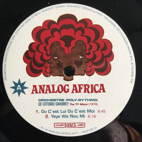 Image of Label Cover of LP - VG+/VG - ORCHESTRE POLY RYTHMO DE COTONOU DAHOMEY, The 1st Album (1973) (Analog Africa; AALP-DE 01, Germany 2011 Reissue, Picture Sleeve), Strong VG, only light hairlines from storage,  - 4026405E