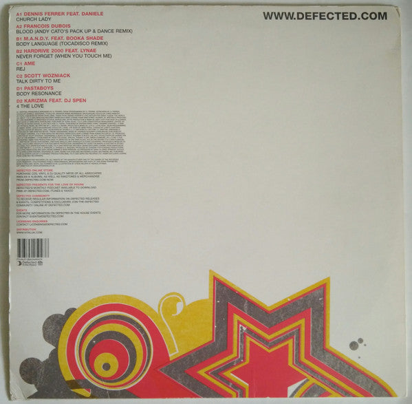 Image of Back Cover of 2xLP - G+/G+ - VARIOUS, For The Love Of House LP1 (ITH Records; FTL04LP1, UK 2006, Picture Sleeve), Light marks only. Sleeve has edgewear and seam split.,  - 4126032E