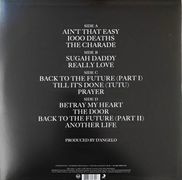 Image of Back Cover of 2xLP - EX/VG+ - D'ANGELO AND THE VANGUARD, Black Messiah (RCA; 88875-05655-1, Europe 2025 Reissue, Gatefold, Booklet), Close to NM,  - 4126053E