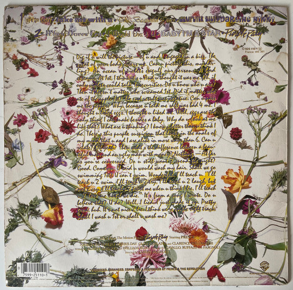 Image of Back Cover of LP - VG/VG - PRINCE AND THE REVOLUTION, Purple Rain (Warner Bros. Records; 925 110-1, Europe 1984, Inner), ,  - 4126011E