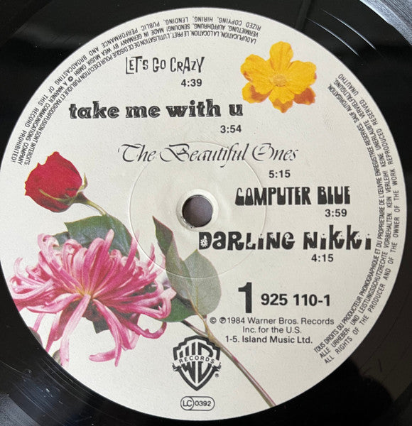 Image of Label Cover of LP - VG/VG - PRINCE AND THE REVOLUTION, Purple Rain (Warner Bros. Records; 925 110-1, Europe 1984, Inner), ,  - 4126011E