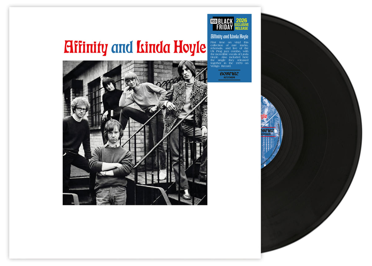 Image of Front Cover of LP - NEW/NEW - AFFINITY WITH LINDA HOYLE, Affinity with Linda Hoyle (Bonfire; BONF035, UK 2026, Black Vinyl), , The first time on vinyl for this collection of rare tracks, rehearsals and live recordings from the UK prog-jazz group, featuring the incredible vocals of Linda Hoyle. Also included is the single they released together in 1970 on Vertigo Records. - 9417704C