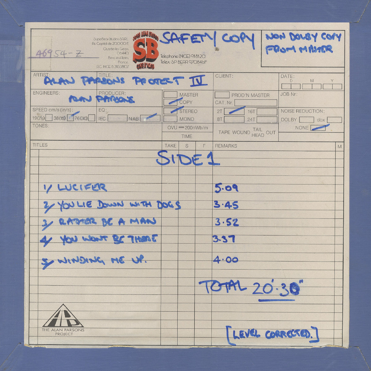 Image of Front Cover of LP - NEW/NEW - THE ALAN PARSONS PROJECT, Eve (Work In Progress) (Cooking Vinyl; LPCOOK843C, UK 2026, 180g GreenVinyl), , This 'Work In Progress' version of The Alan Parsons Project's critically acclaimed album Eve contains early rough, demo and alternative versions of the 9 tracks that appear on the album. All 9 tracks are previously unreleased and are making their first appearance on vinyl. Housed in a poly-lined inner sleeve with an accompanying 12” x 12” insert containing track-by