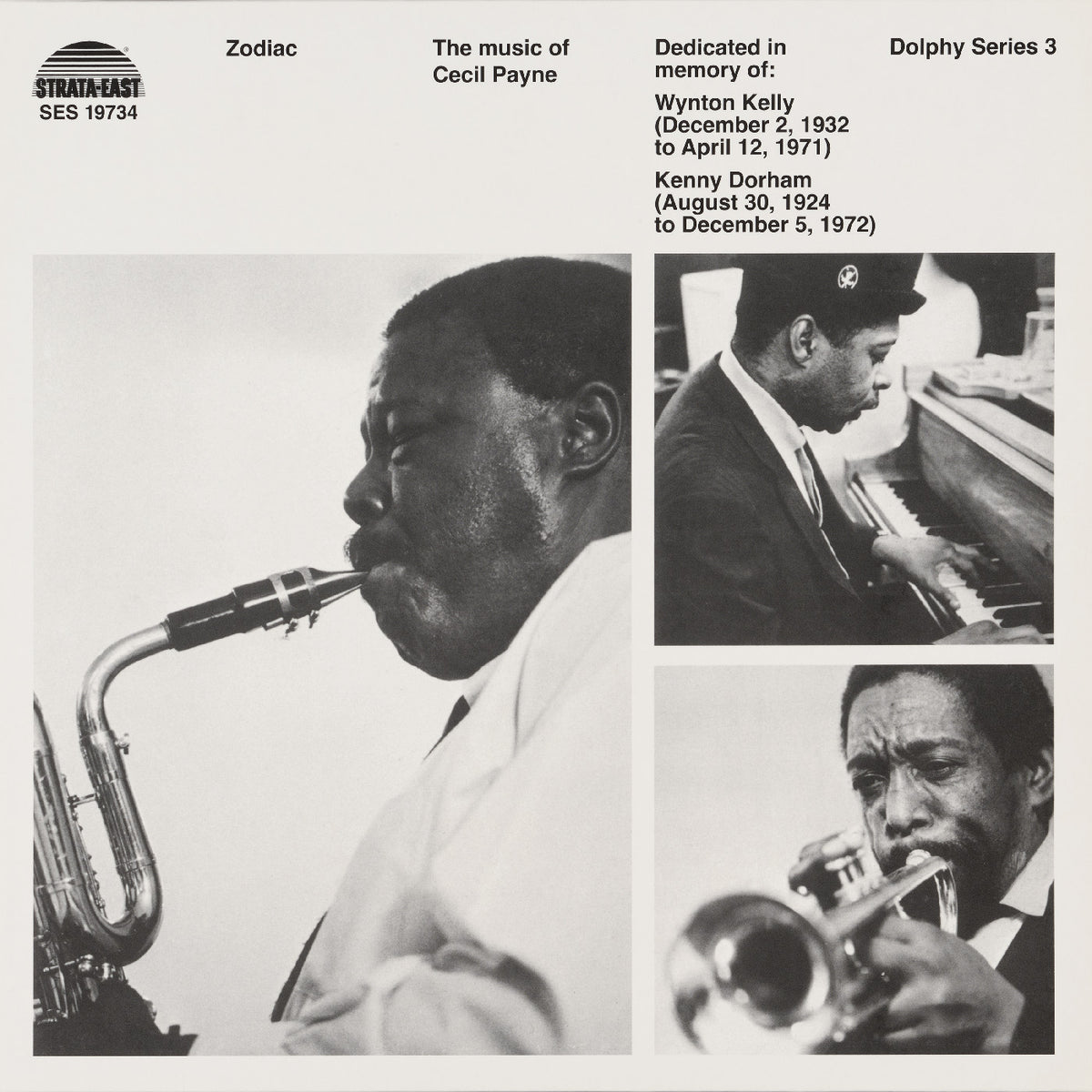 Image of Front Cover of LP - NEW/NEW - CECIL PAYNE, Zodiac (Strata East; LPSES19734IE, UK 2026, Gatefold, 180g Vinyl), , For collectors, this RSD edition features a limited edition Strata-East Dolphy Series postcard set (collection #2 of 3) with exclusive artwork for Record Store Day Black Friday 2026. Strata-East Records’ Dolphy Series is the gold standard of 1970s jazz curated and produced by the incomparable Clifford Jordan. That includes saxophonist Cecil Payne’s (Dizzy Gillespie, John Coltrane, J.J. Jo