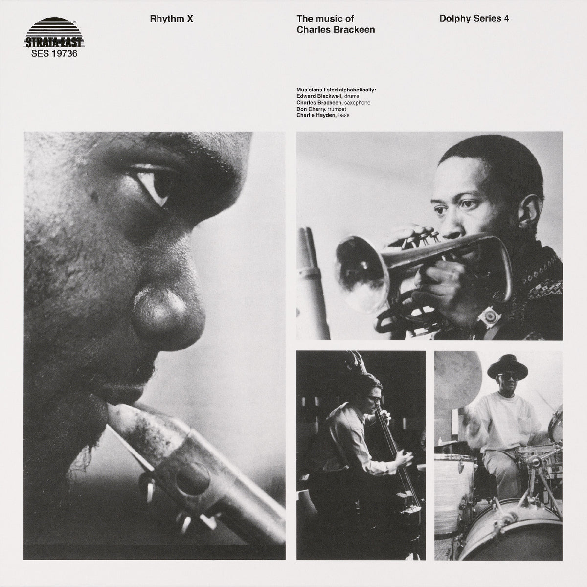 Image of Front Cover of LP - NEW/NEW - CHARLES BRACKEEN, Rhythm X (Strata East; LPSES19736IE, UK 2026, Gatefold, 180g Vinyl), , In the late 1960s, saxophonist and producer Clifford Jordan recorded 3 albums that would later be known as The Dolphy Series, released by Charles Tolliver & Stanley Cowell’s famed Strata-East Records. That includes saxophonist Charles Brackeen’s Rhythm X, featuring the backing band of another modern giant, Ornette Coleman. With Don Cherry, Charlie Haden and Ed Blackwell, Brackeen’s