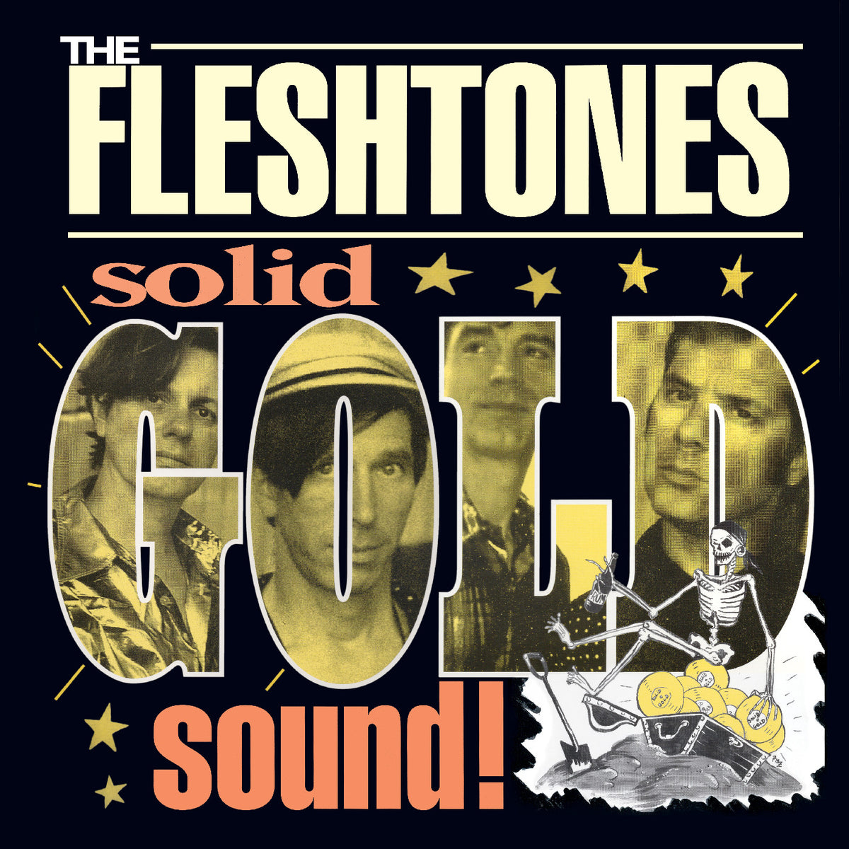 Image of Front Cover of LP - NEW/NEW - THE FLESHTONES, Solid Gold Sound (25th Anniversary) (Yep Roc Records; LPYEP3134IE, UK 2026, Gold Vinyl), , The immortal garage rock legends The Fleshtones are celebrating their 50th anniversary in 2026! To commemorate the occasion, Yep Roc Records is reissuing the album that capped off the first half of their career: 2001's Solid Gold Sound. It's a landmark record for a band that, unlike their contemporaries, have not dialled down the tempos to compensate for osteoporo
