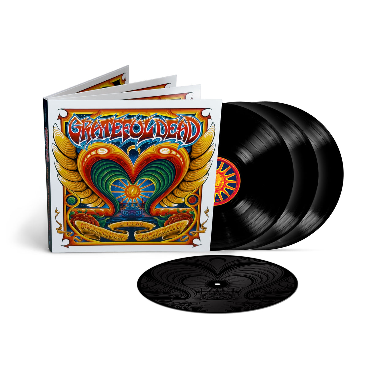 Image of Front Cover of 4xLP - NEW/NEW - GRATEFUL DEAD, Carousel Ballroom, San Francisco, CA 2/14/68 (RBDO2171; 0603497802418, UK 2026, Black Vinyl), , 4LP set Widely considered one of the greatest examples of Primal Grateful Dead, 2/14/68 features some of the finest music the Dead ever performed. Recorded as part of the hybrid live/studio album Anthem of the Sun, this show features the entirety of what was included on Anthem of the Sun, along with spectacular renditions of nascent future Grateful Dead clas