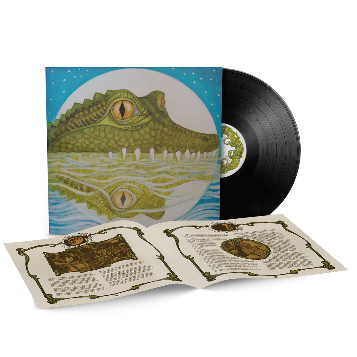 Image of Front Cover of LP - NEW/NEW - ROBERT HUNTER, Alligator Moon (Rhino; 0081227805906, UK 2026, Booklet, Black Vinyl), , Previously unreleased studio album from Grateful Dead lyricist Robert Hunter. Originally recorded in 1976 with the band Comfort and scheduled for release in 1978, the album was ultimately shelved until now. A handful of the songs from this album later appeared on the Robert Hunter compilation Promontory Rider released in 1982. - 9417798C