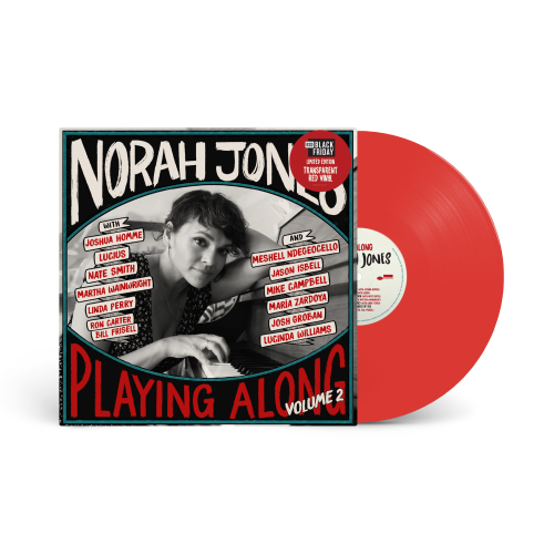 Image of Front Cover of LP - NEW/NEW - NORAH JONES, Play Along Vol 2 (EMI; , UK 2026, Transparent Red Vinyl), , Playing Along, Volume 2 captures performances from the second season of Norah Jones’ podcast of the same name, where the multi-GRAMMY-winning singer and pianist welcomes artists into the studio for candid conversation and spontaneous collaboration. Featuring intimate duet performances with Joshua Homme, María Zardoya (of The Marías), Josh Groban, Jason Isbell, and more, it is pressed on transparen