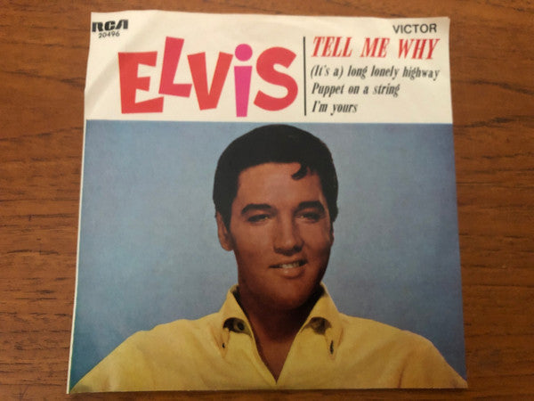 Image of Front Cover of 7" EP - VG+/VG+ - ELVIS PRESLEY, Tell Me Why (RCA Victor Tan Labels; 20496, Australia Reissue, Fold Over Sleeve), ,  - 4126123E