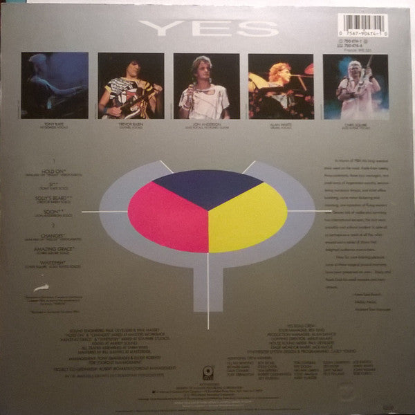 Image of Back Cover of LP - VG/VG+ - YES, 9012Live   The Solos (ATCO Records; 790 474-1, Europe 1985), ,  - 4116060C