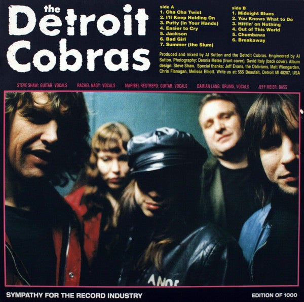 Image of Back Cover of LP - VG/VG - THE DETROIT COBRAS, Mink Rat Or Rabbit (Sympathy For The Record Industry; SFTRI 525, US 2001 Reissue), ,  - 4126025E