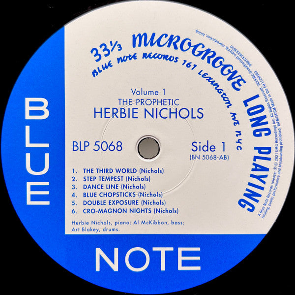 Image of Label Cover of LP - EX/EX - HERBIE NICHOLS, The Prophetic Herbie Nichols Vol. 1 & 2 (Blue Note (Lexington Ave); 3829365, Worldwide 2021 Reissue), ,  - 4126026E