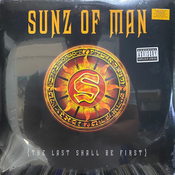 Image of Front Cover of 2xLP - VG/G+ - SUNZ OF MAN, The Last Shall Be First (Red Ant Entertainment; 63291-12305-1, US 1998, Insert), Lots of hairlines. Sleeve has edgewear, creases, ringwear, tatty opening section.,  - 4126029E