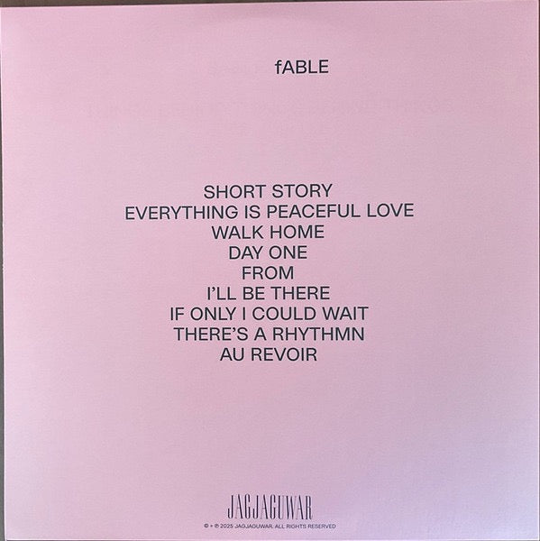 Image of Back Cover of LP - VG+/VG+ - BON IVER, Sable, Fable (Jagjaguwar; JAG450, Worldwide 2025, Gatefold, 2 Inners, Salmon Vinyl With 12"), Sleeve has a bump/crease on the front.,  - 4116105C