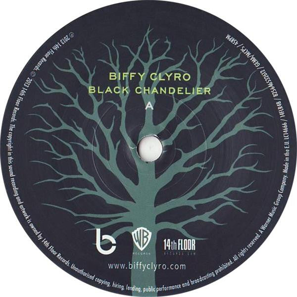 Image of Label Cover of 7" - VG/VG+ - BIFFY CLYRO, Black Chandelier (14th Floor Records ; 14FLR48, UK & Europe 2013, Picture Sleeve), Sticker Damage To Sleeve, Corner Bumps,  - 4126111E