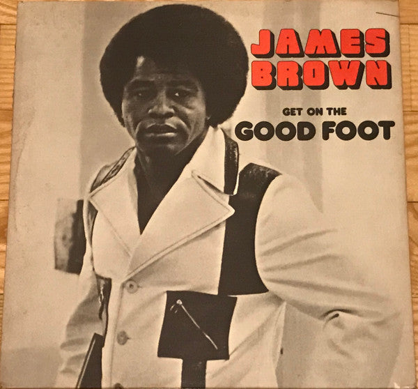 Image of Front Cover of 2xLP - F/VG - JAMES BROWN, Get On The Good Foot (Polydor; PD-2-3004, US 1972, Gatefold), Records have a few light hairlines. Labels stamped by previous customer with decal. Similar decals are on the sleeve on front, rear and inside gatefold. All seams split but one. Edgewear. Corner cut. Tear halfway down front of sleeve.,  - 4126062E