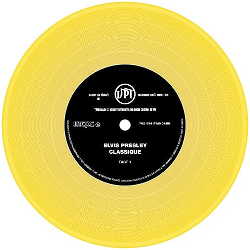 Image of Label Cover of 7" EP - EX/EX - ELVIS PRESLEY, Classique (VPI; 782 535, France 2016, Picture Sleeve, Yellow Vinyl), Still In Opened Shrinkwrap, Limited Edition Number 232,  - 4126097E