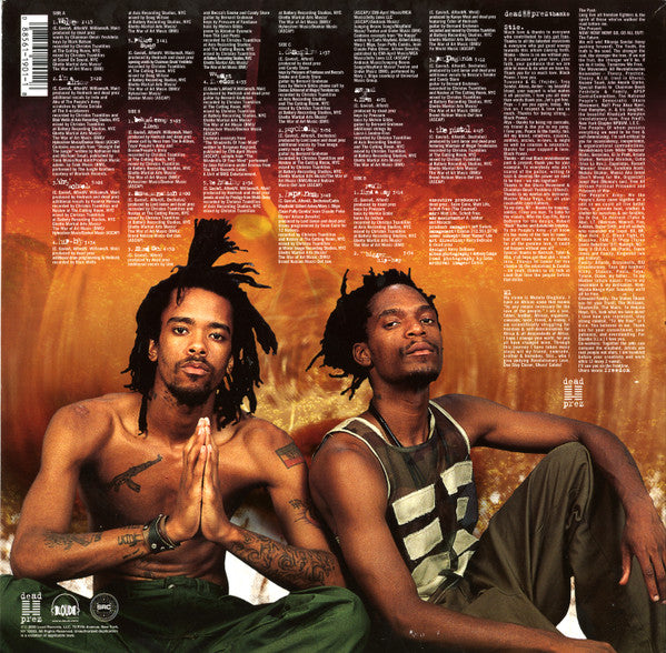 Image of Back Cover of 2xLP - G+/G+ - DEAD PREZ, Lets Get Free (Loud Records; 1901-1, US 2000, Picture Sleeve), Light marks acroos all sides. Sleeve has edgewear to the open side.,  - 4126044E