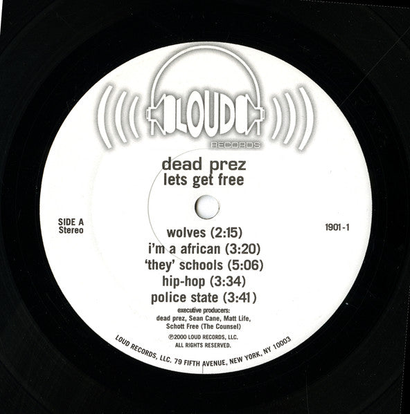 Image of Label Cover of 2xLP - G+/G+ - DEAD PREZ, Lets Get Free (Loud Records; 1901-1, US 2000, Picture Sleeve), Light marks acroos all sides. Sleeve has edgewear to the open side.,  - 4126044E