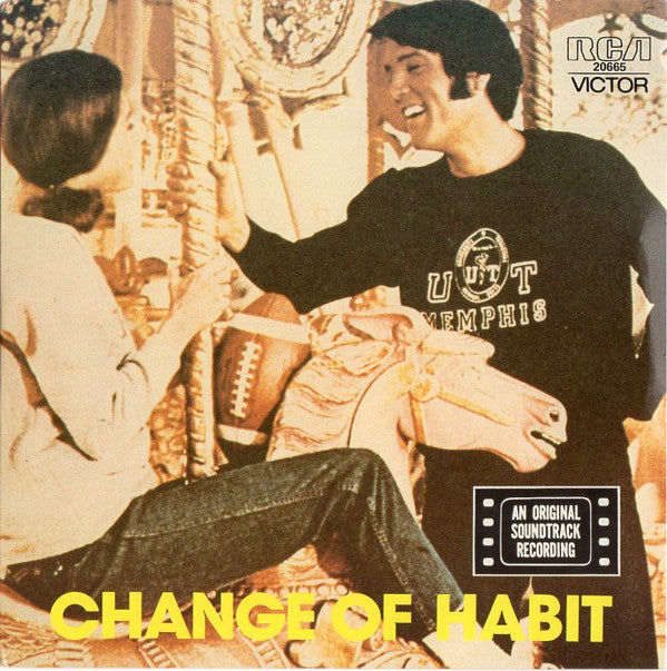 Image of Front Cover of 7" EP - VG+/VG - ELVIS PRESLEY, Change Of Habit (RCA Victor Tan Label; RCA 20665, Australia 1984, Picture Sleeve), Strong VG, A1 - Rubberneckin	A2 - Have A Happy	B1 - Change Of Habit	B2 - Let's Forget About The Stars	B3 - Let Us Pray - 4126096E