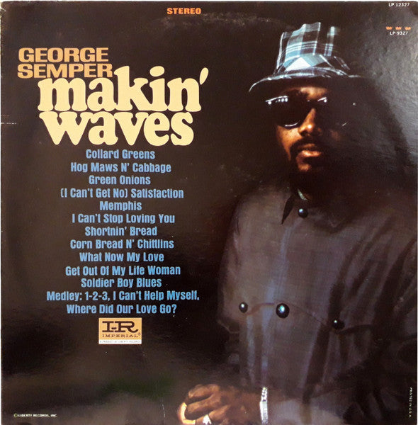 Image of Front Cover of LP - VG/VG - GEORGE SEMPER, Makin' Waves (Imperial; LP-12327 DJ, US 1966, Promo), Light hairlines. Edgewear. Ringwear. 'Audition Record' stamp on rear. ,  - 4126139E