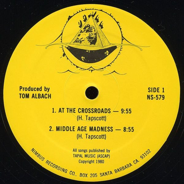 Image of Label Cover of LP - VG/VG - HORACE TAPSCOTT, EVERETT BROWN JR., At The Crossroads (Nimbus West Records; NS 579, US 1980, Pasteback Sleeve), Light wear to cover. Rear signed by Horace Tapscott but not authenticated. Light marks on disc.,  - 4146087S