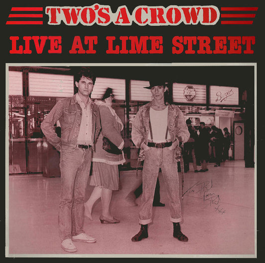 Image of Front Cover of LP - VG/VG+ - TWO'S A CROWD, Live At Lime Street (Tac Records; TAC LP 7001, UK 1987), ,  - 4126148E