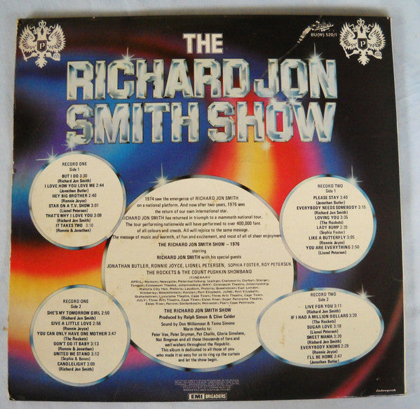 Image of Back Cover of LP - VG/VG+ - VARIOUS, The Richard Jon Smith Show (Bullet; BU (W) 520, South Africa 1976, Laminated Gatefold Sleeve), ,  - 4126149E