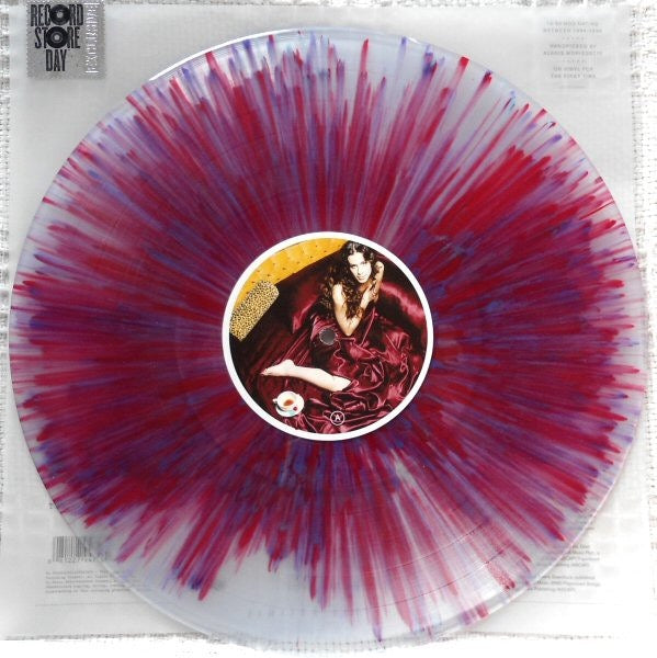 Image of Back Cover of LP - VG/VG+ - ALANIS MORISSETTE, The Demos: 1994 - 1998 (Maverick; R1 553461, USA, Canada & Europe 2016, Stickered Plastic Sleeve, Insert, RSD 2016 Limited To 4500 On Clear Vinyl With Red, Purple & Blue Splatter Vinyl. ), Plastic sleeve is split at the bottom.,  - 4116158C
