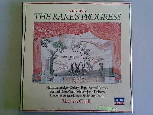Image of Front Cover of 3xLP - VG+/VG+ - RICCARDO CHAILLY, LONDON SINFONIETTA, Stravinsky: The Rake's Progress (Decca; 411 644-1, UK 1984, Box Set, Booklet), ,  - 4126241E