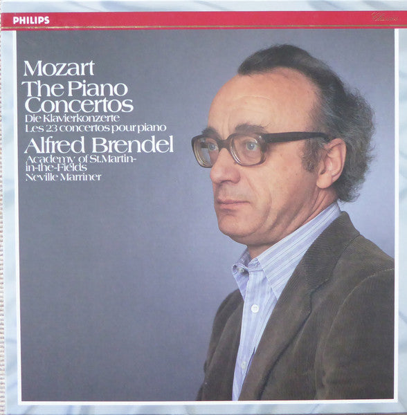 Image of Front Cover of 13xLP - VG+/VG+ - ALFRED BRENDEL, THE ACADEMY OF ST. MARTIN-IN-THE-FIELDS, NEVILLE MARRINER, Mozart: The Piano Concertos (Die Klavierkonzerte - Les 23 Concertos Pour Piano) (Philips; 412 856-1, Netherlands , Box Set, Booklet), ,  - 4126244E