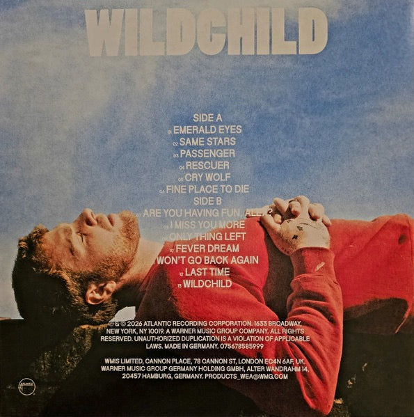 Image of Back Cover of LP - EX/EX - ALEX WARREN, Wildchild (Atlantic; 075678585999, Worldwide 2026, Inner & Insert, Playground Red Vinyl), Still In Opened Shrinkwrap With Hype Sticker,  - 4116168C