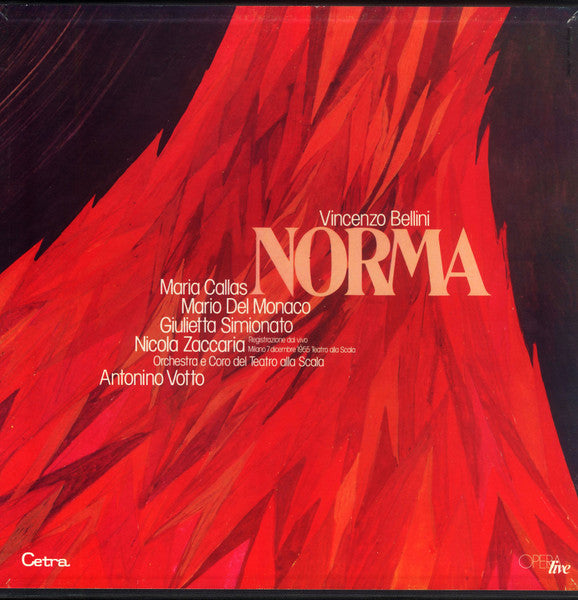 Image of Front Cover of LP - VG+/EX - MARIA CALLAS, MARIO DEL MONACO, GIULIETTA SIMIONATO, NICOLA ZACCARIA, ORCHESTRA* E CORO DEL TEATRO ALLA SCALA, ANTONINO VOTTO, Bellini: Norma (Cetra; LO 31, Italy 1977), ,  - 4126253E