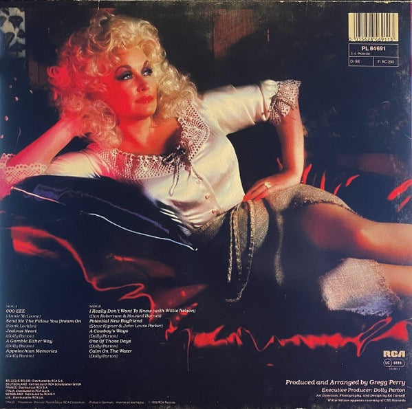 Image of Back Cover of LP - VG/G+ - DOLLY PARTON, Burlap & Satin (RCA; PL 84691, Germany 1983, Inner), Hairlines and some mottling,  - 4116181C