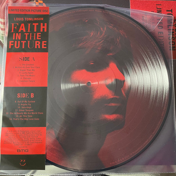 Image of Front Cover of LP - EX/EX - LOUIS TOMLINSON, Faith In The Future (BMG; 538827391, UK 2022, Stickered Plastic Sleeve, Limited Edition, Picture Disc), ,  - 4146133S