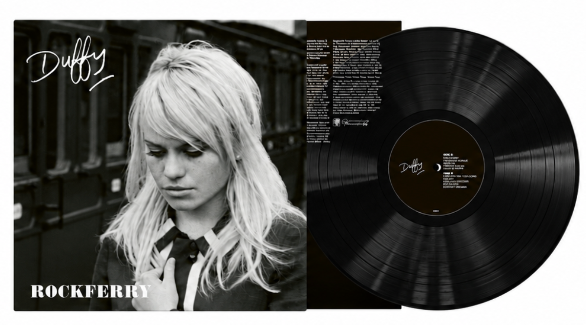Image of Front Cover of LP - NEW/NEW - DUFFY, Rockferry (UMR; 6124517, UK 2026, Inner, Limited Edition Black Vinyl), , Duffy's Rockferry on black vinyl, featuring the original 10-track album.  - 9418122C