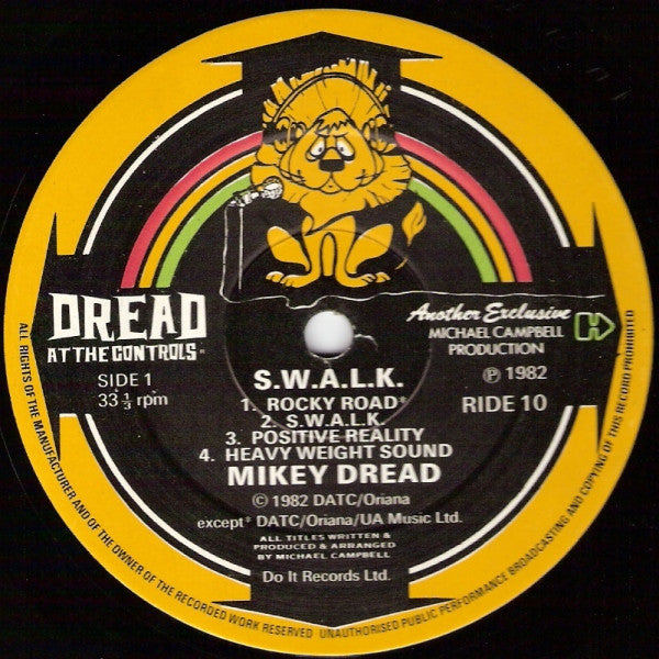 Image of Label Cover of LP - VG/G - MIKEY DREAD, SWALK (Dread At The Controls; RIDE 10, UK 1982), WOL.,  - 3516443C