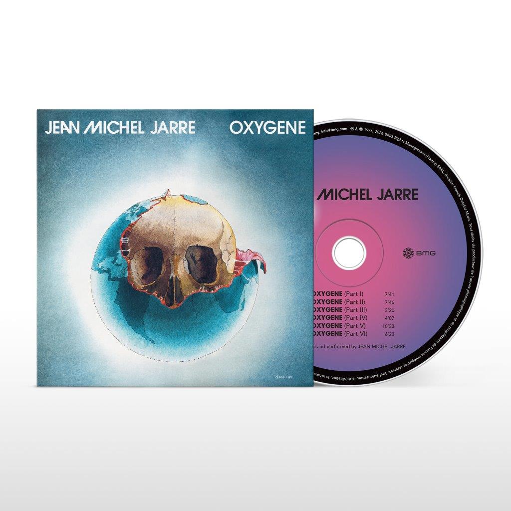 Image of Front Cover of CD - NEW/NEW - JEAN-MICHEL JARRE, Oxygène (50th Anniversary Remastered Edition) (BMG; 964277182, UK 2026 Reissue, Digisleeve, 40 Page Booklet), , 50th anniversary remaster of Jean-Michel Jarre's landmark 1976 electronic album Oxygène, newly mastered by Miles Showell at Abbey Road Studios from the original stereo mix. - 9418142C
