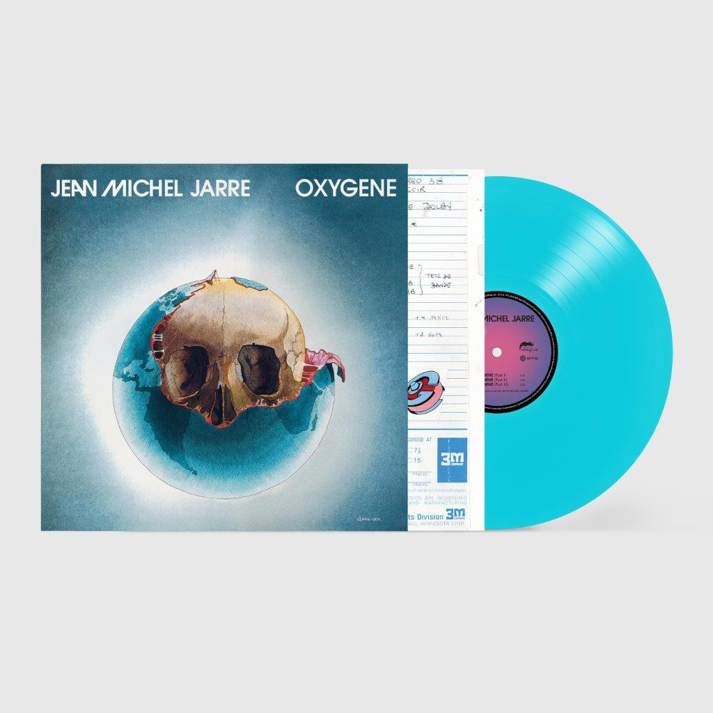 Image of Front Cover of LP - NEW/NEW - JEAN-MICHEL JARRE, Oxygène (50th Anniversary Remastered Edition) (BMG; 964277211, UK 2026 Reissue, Inner, Limited Edition 140g Transparent Turquoise EcoRecord Vinyl), , 50th anniversary remaster of Jean-Michel Jarre's landmark 1976 electronic album Oxygène, newly mastered by Miles Showell at Abbey Road Studios from the original stereo mix. - 9418150C
