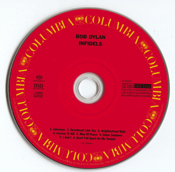 Image of Label Cover of CD - VG+/EX - BOB DYLAN, Infidels (Columbia; CH 90317, US 2003, Digipak, SACD), ,  - 4136164E